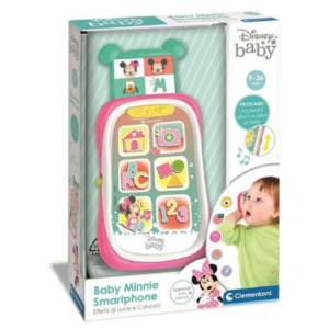 DISNEY BABY MINNIE TELEFONO GIOCATTOLO BAMBINI DA 9 MESI, PRIMO SMARTPHONE, GIOCO ELETTRONICO EDUCATIVO